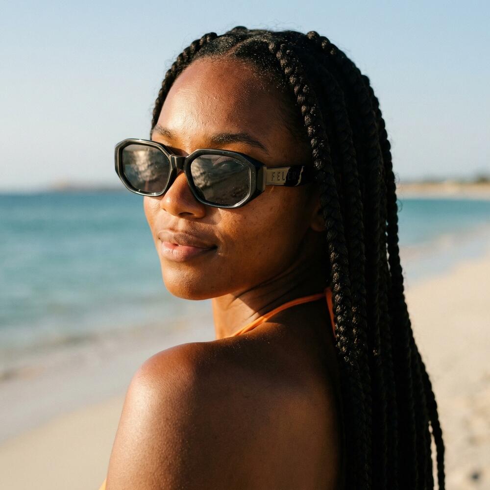 Lunettes de soleil en bois Feler 2617-1 unisexe, taille 52 mm 5/6