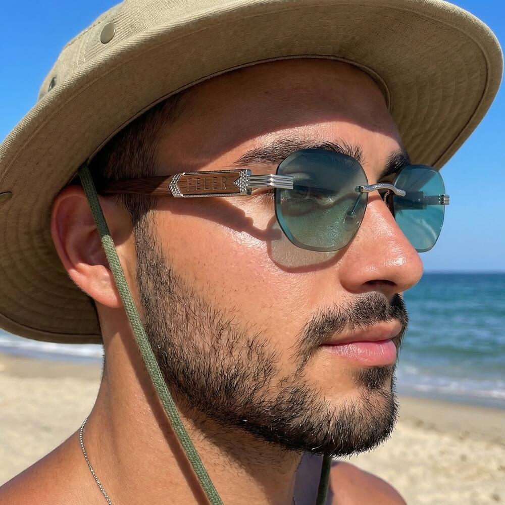Sonnenbrille Feler 1813-3 Polarisiert aus Holz Unisex 56 mm 5/6