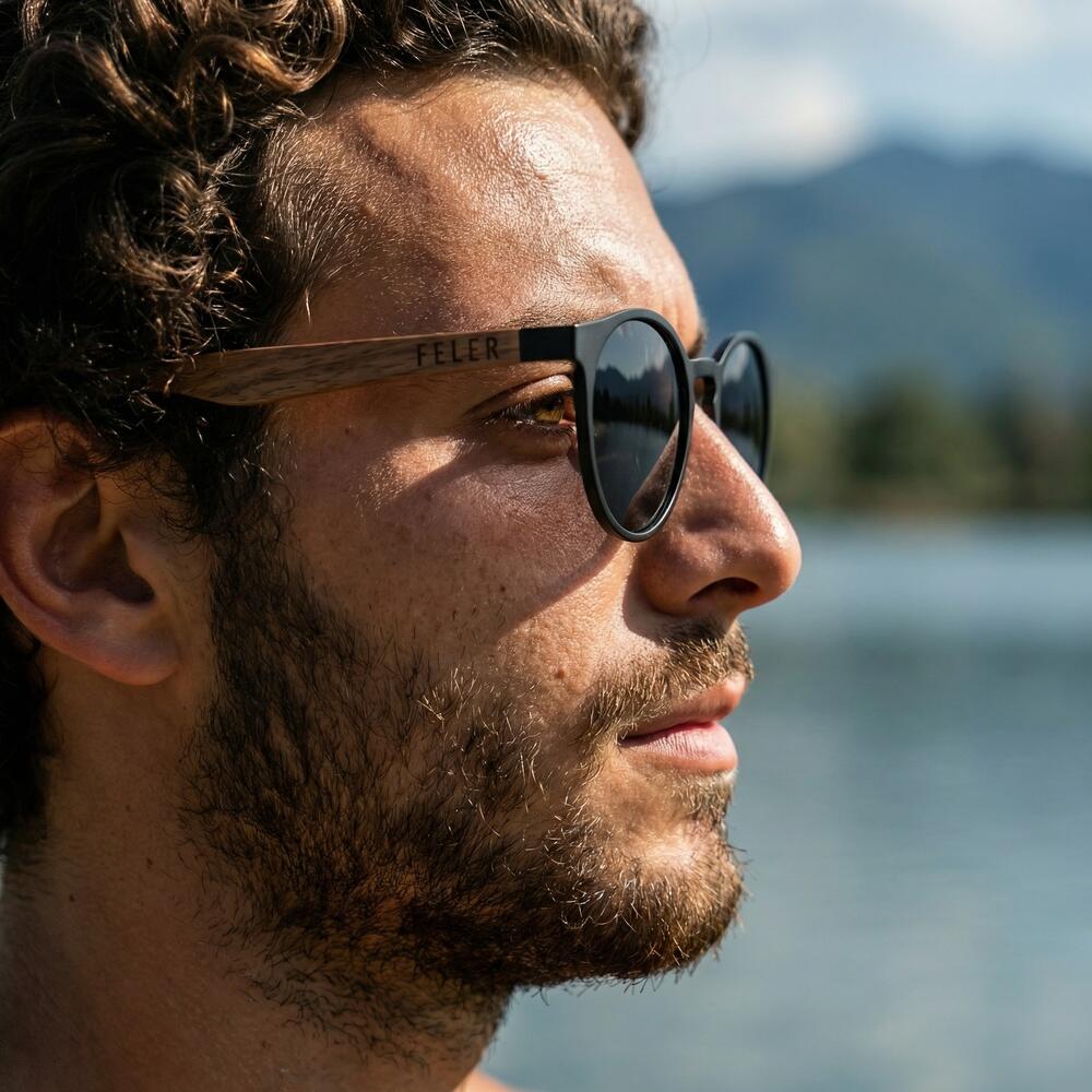 Sonnenbrille Feler 1513-1 Polarisiert aus Holz Unisex 60 mm 4/5
