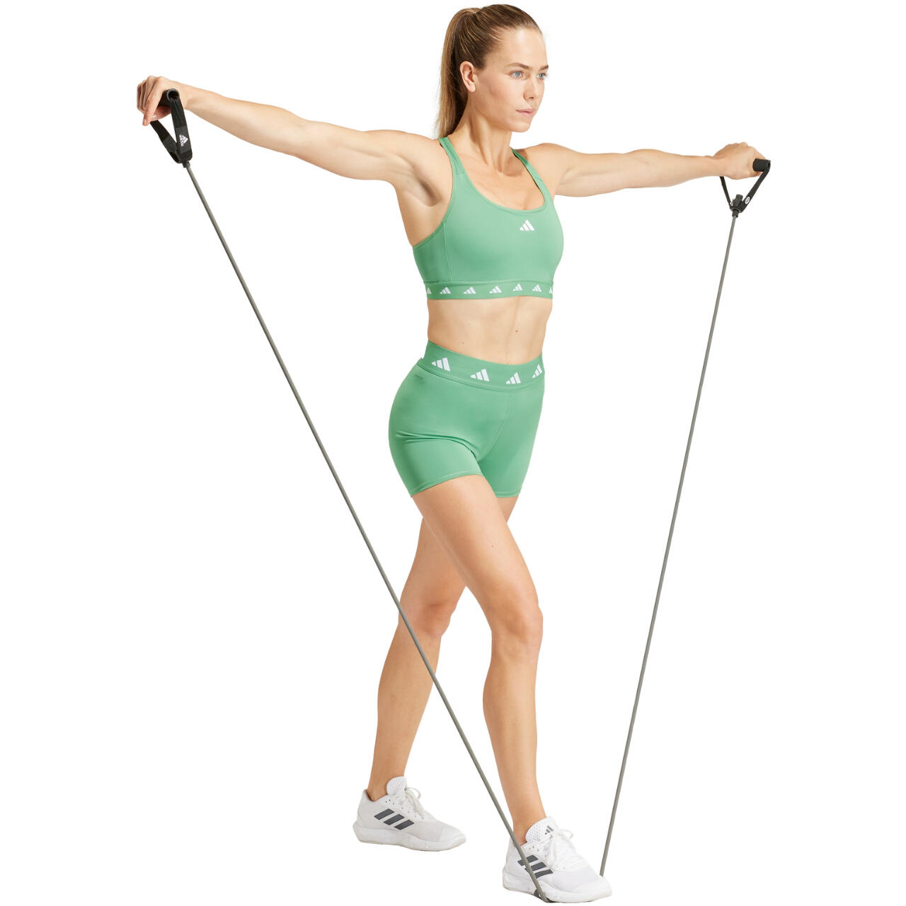 Pantaloncini da donna adidas Techfit 5/7