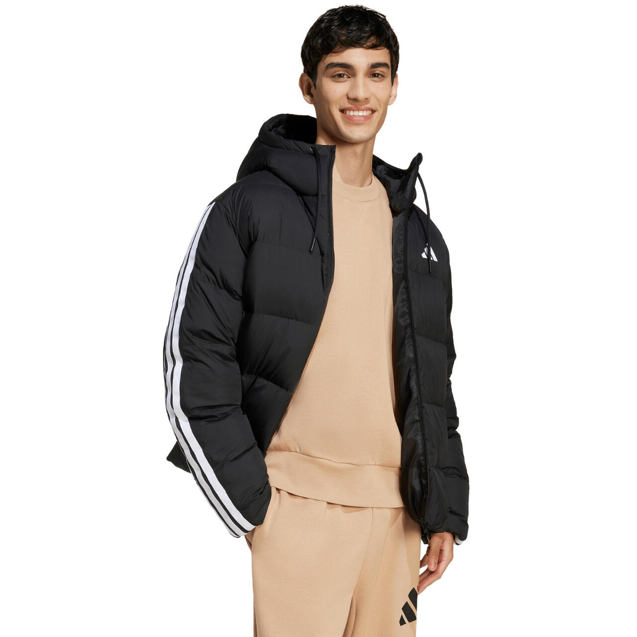 Kurtka męska ADIDAS Essentials Climawarm 3 Stripes Puffer Down Hooded 6/6