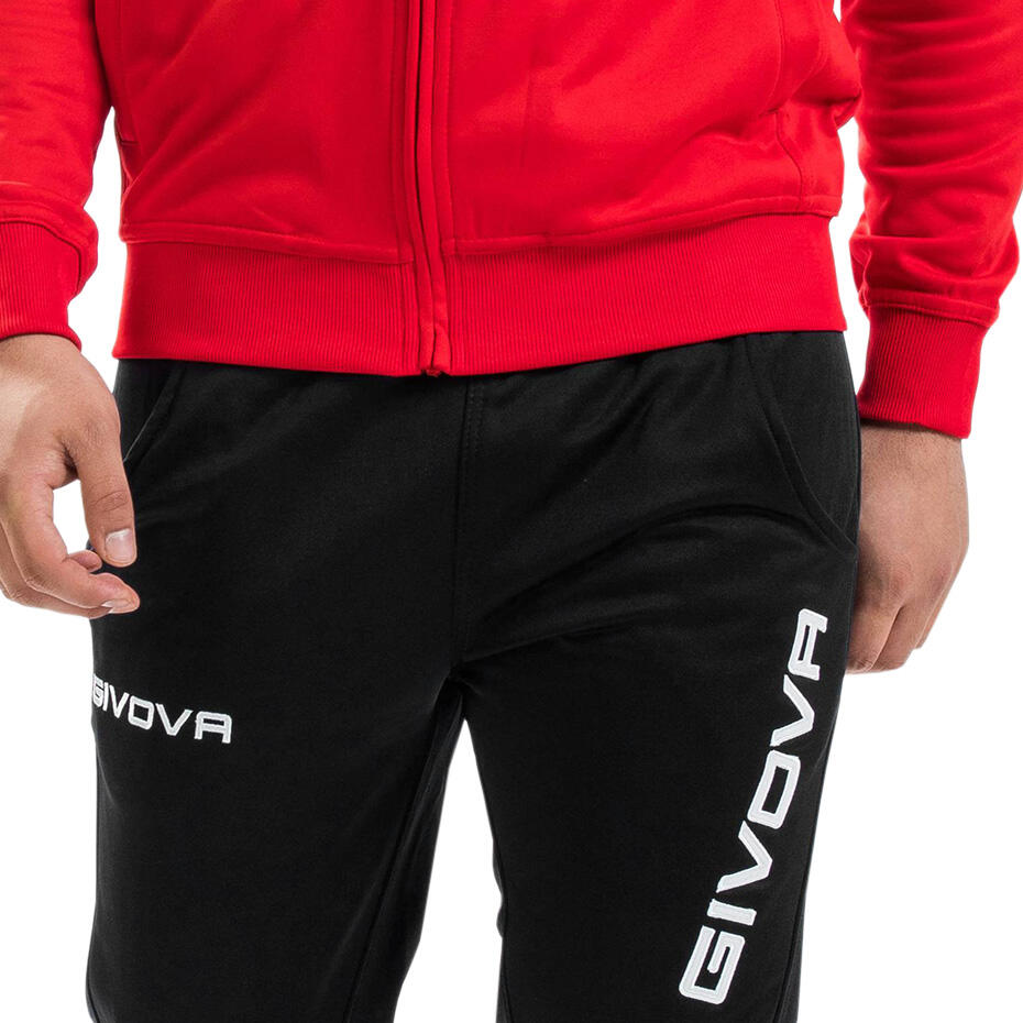 TUTA complete uomo givova rosso/nero 5/6