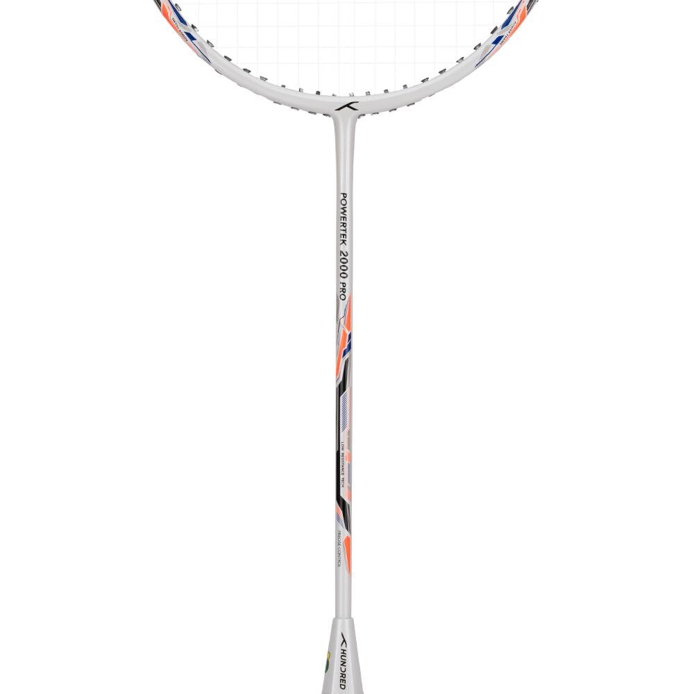 Badmintonschläger mit Schlägerhülle - Powertek 2000 Weiß 6/7