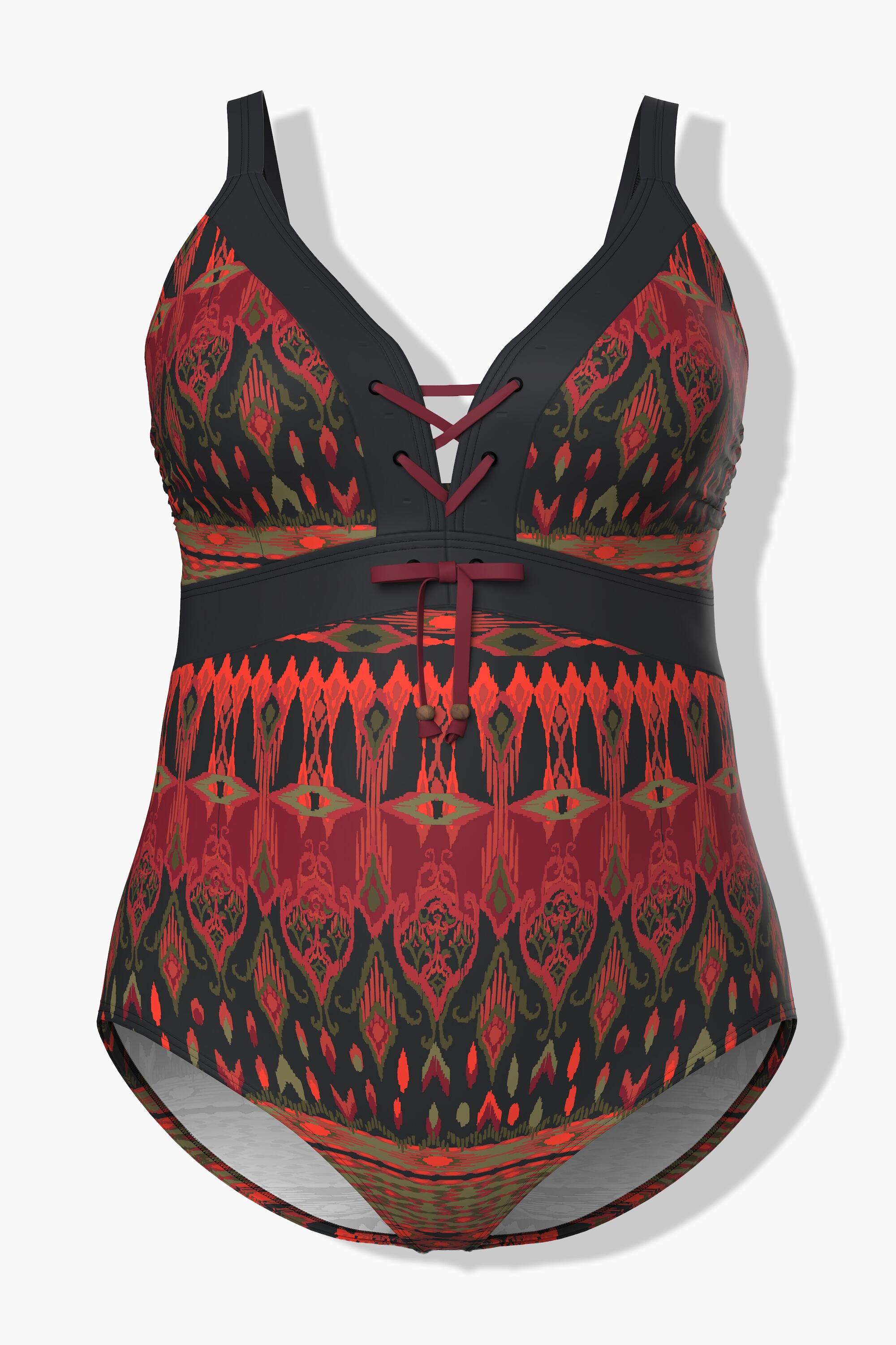 Femme Maillot de bain avec bonnets souples laçage matière recyclée 6/7