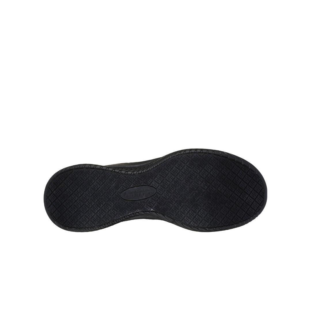 Zapatillas de trabajo Skechers antideslizantes hombre negras para hostelería 5/5
