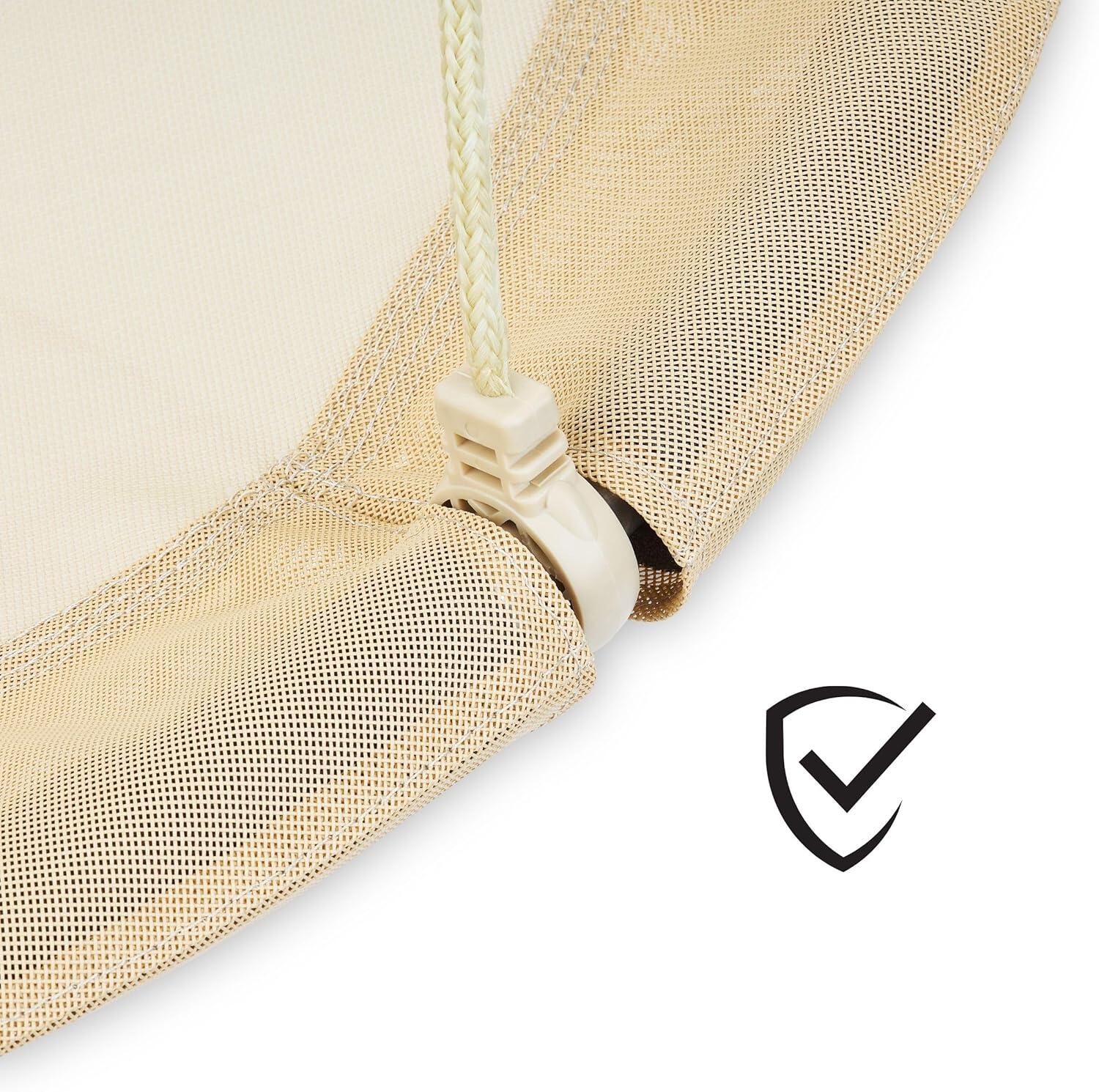 Balançoire nid de cigogne beige Boho Ø 100cm Hauteur réglable Max 150kg 3/7