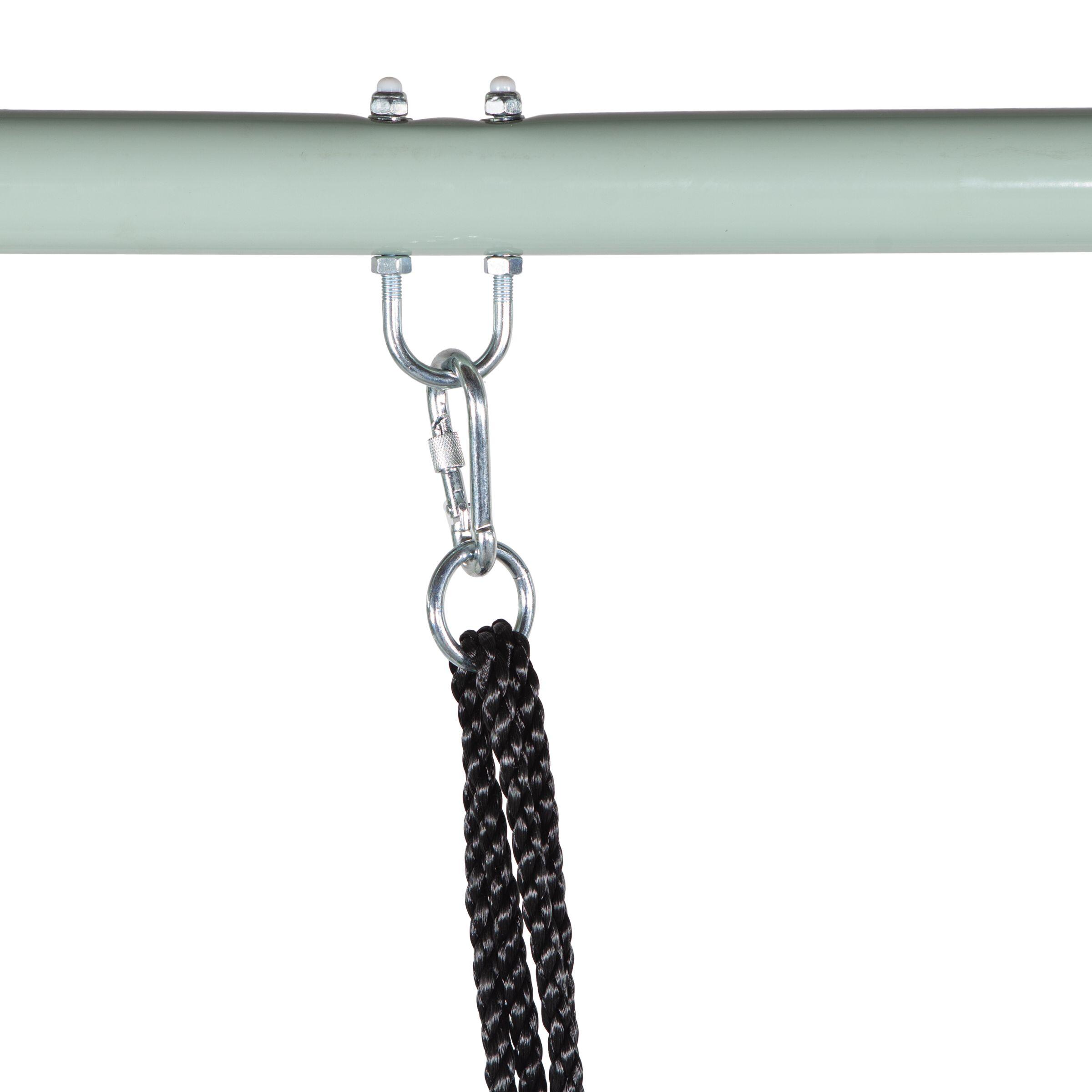 Balançoire Nid d'oiseau avec Portique Acier 102cm 183x200x174.5cm 150kg 5/7
