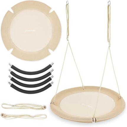 Vogelnestschaukel Beige Boho - Ø 100cm - Max 150kg