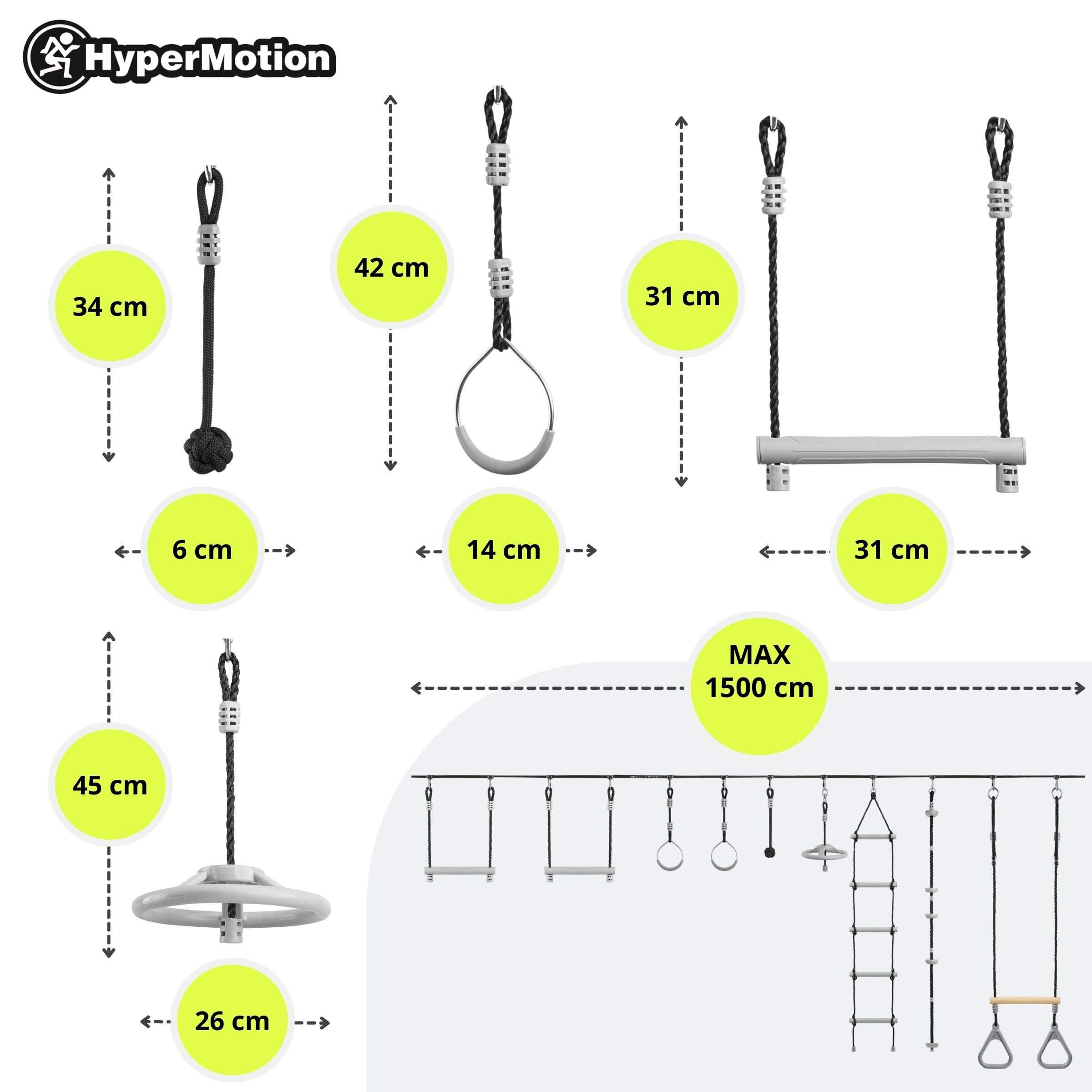Ninja Hindernislauf Kinder Slackline Set 9 Hindernisse Max Last 113kg 5/7