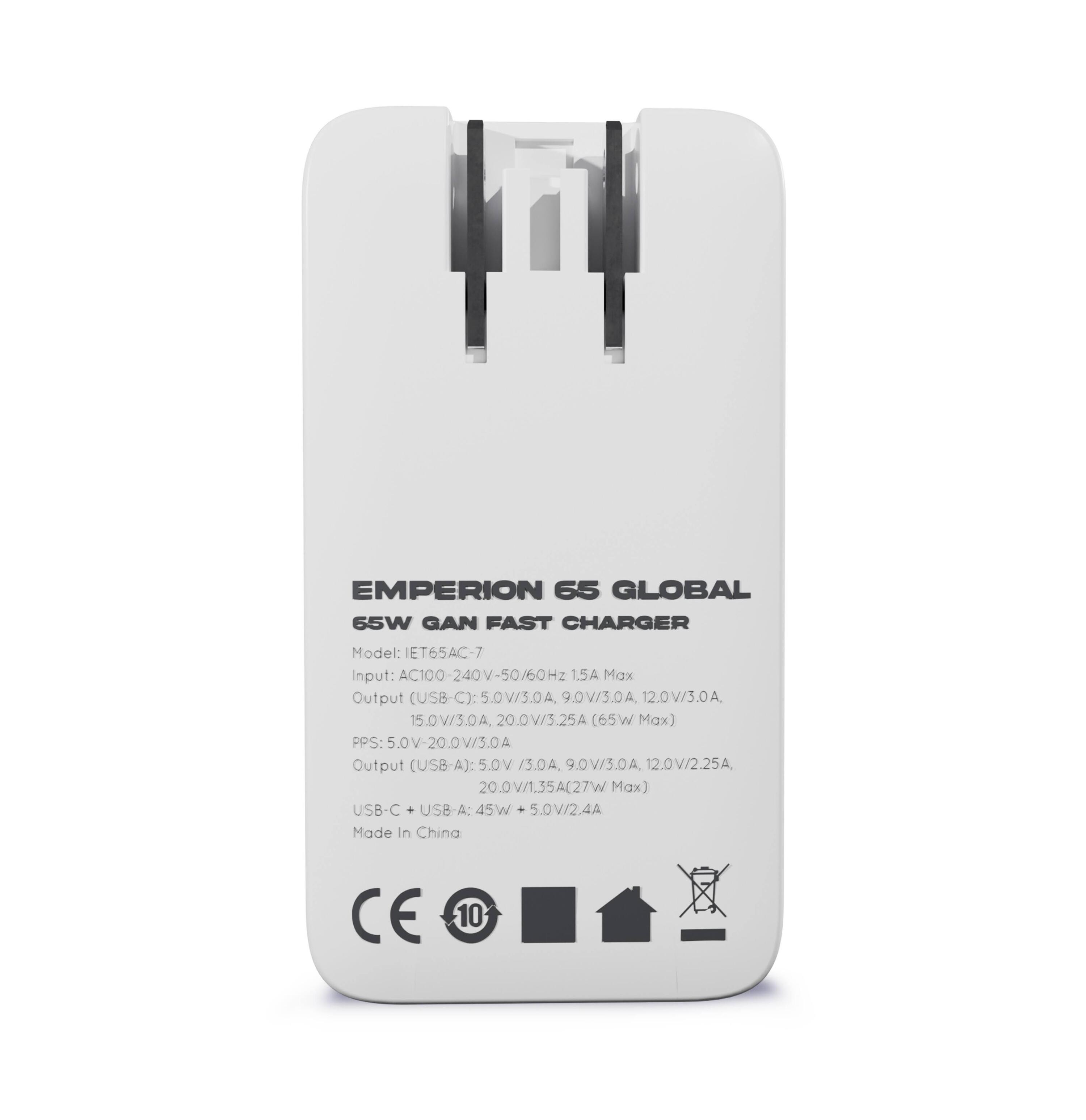 Sunslice EMPERION 65 Global - Universele GaN lader 65W met wereldwijde adapters 3/7