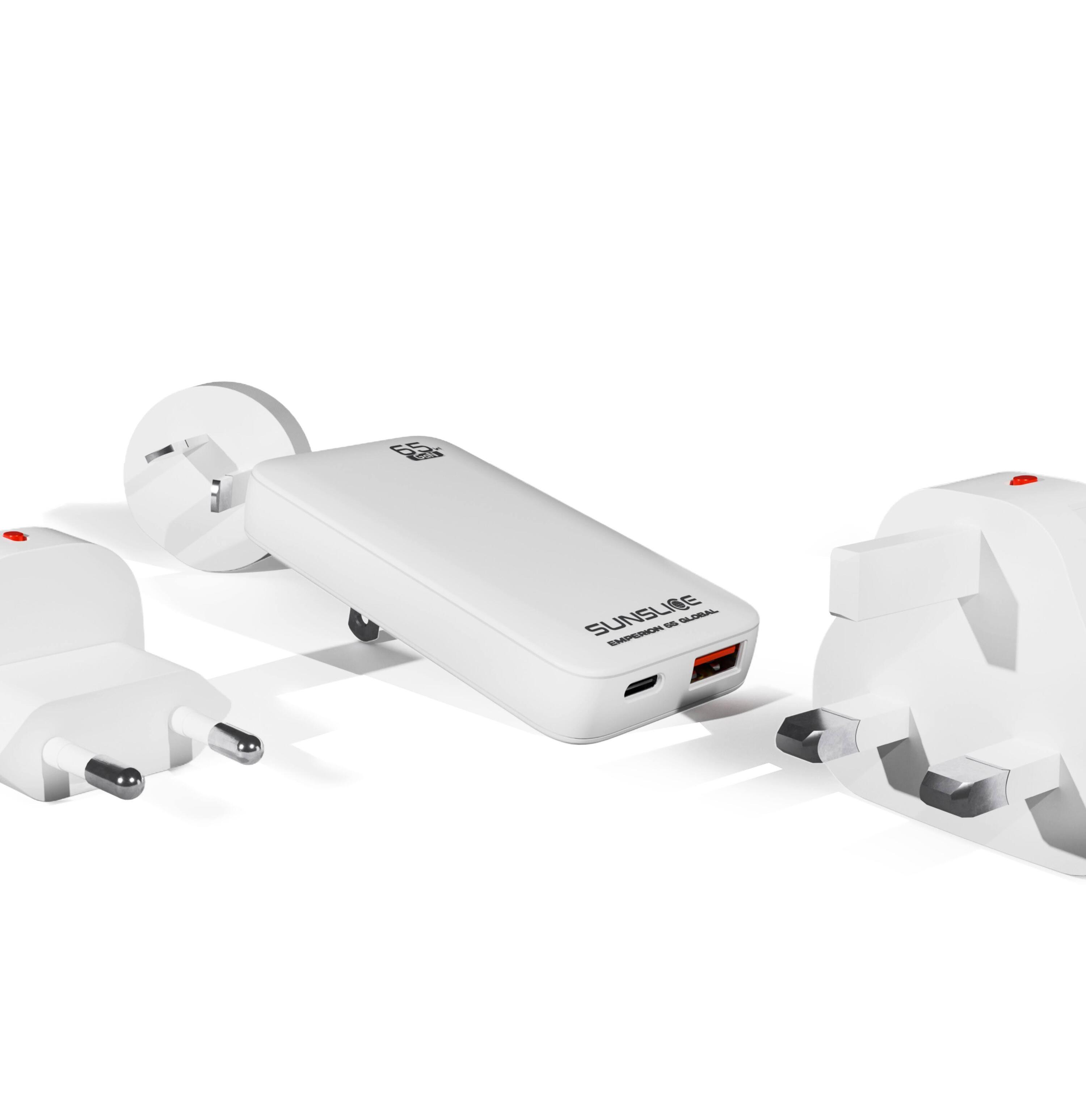 Sunslice EMPERION 65 Global - Universele GaN lader 65W met wereldwijde adapters 7/7
