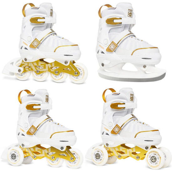 Patines de ruedas patines de hielo y patines de hockey ajustables 4 en 1 Oxen