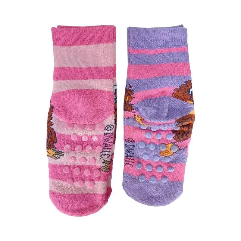 Set 2 perechi șosete ABS, talpă antiderapantă, multicolor, Happy, Gabby's Dollho