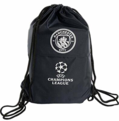 Borsa palestra Manchester City unisex Mcfc UCL crest blu navy