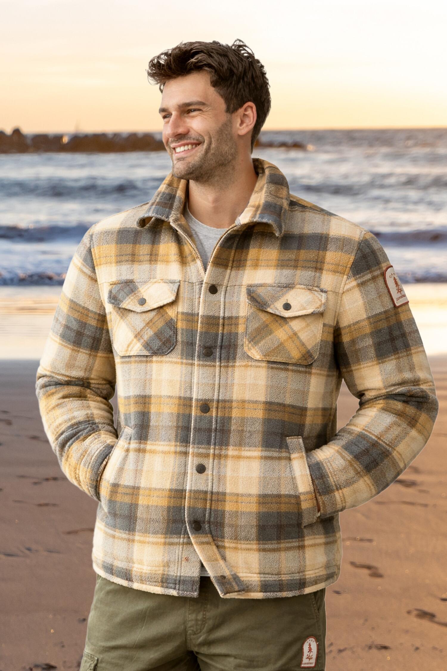 Chemise homme beige 1/3