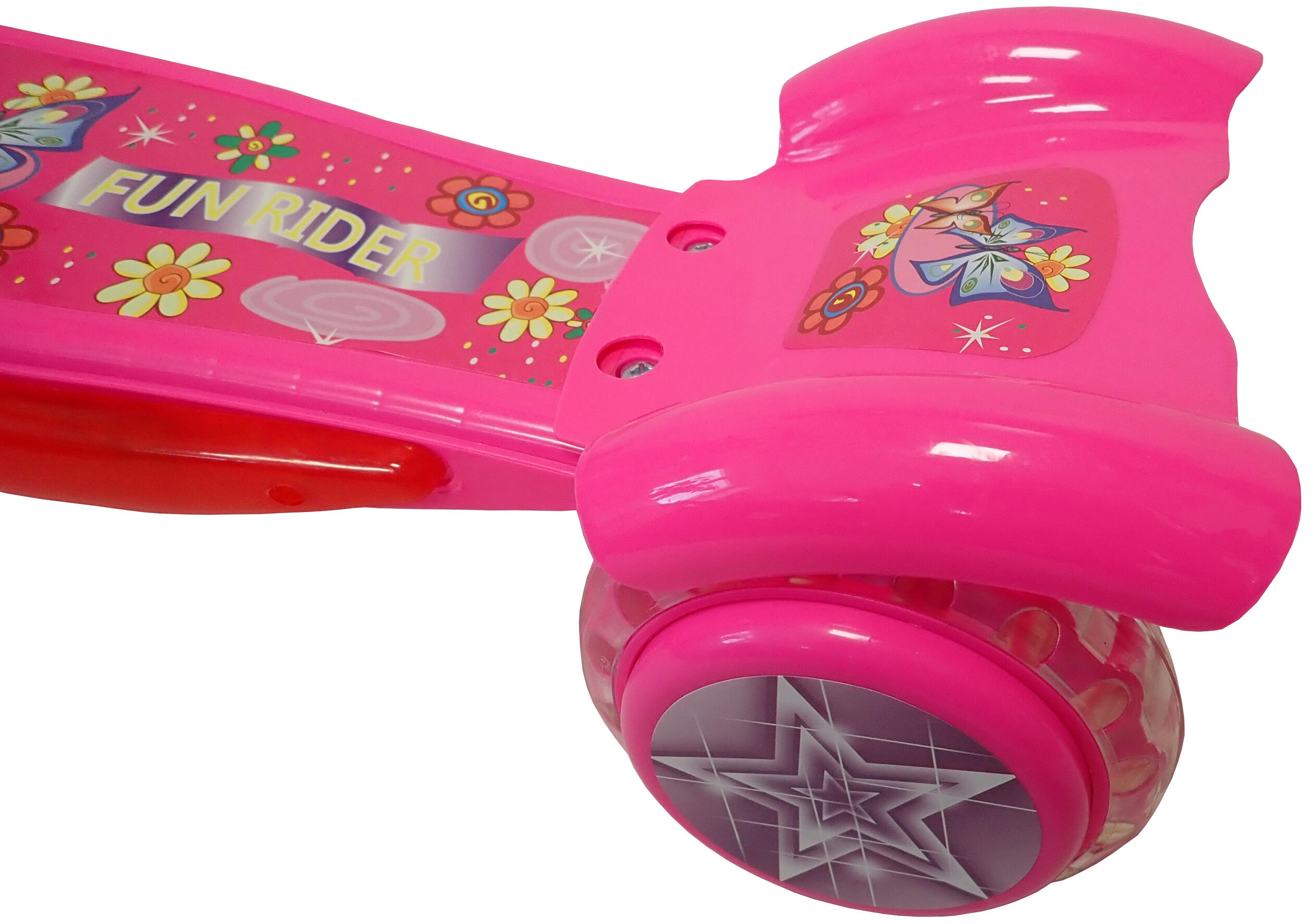 Kinder-Roller - leuchtend - 3-Rad-PINK 2/3