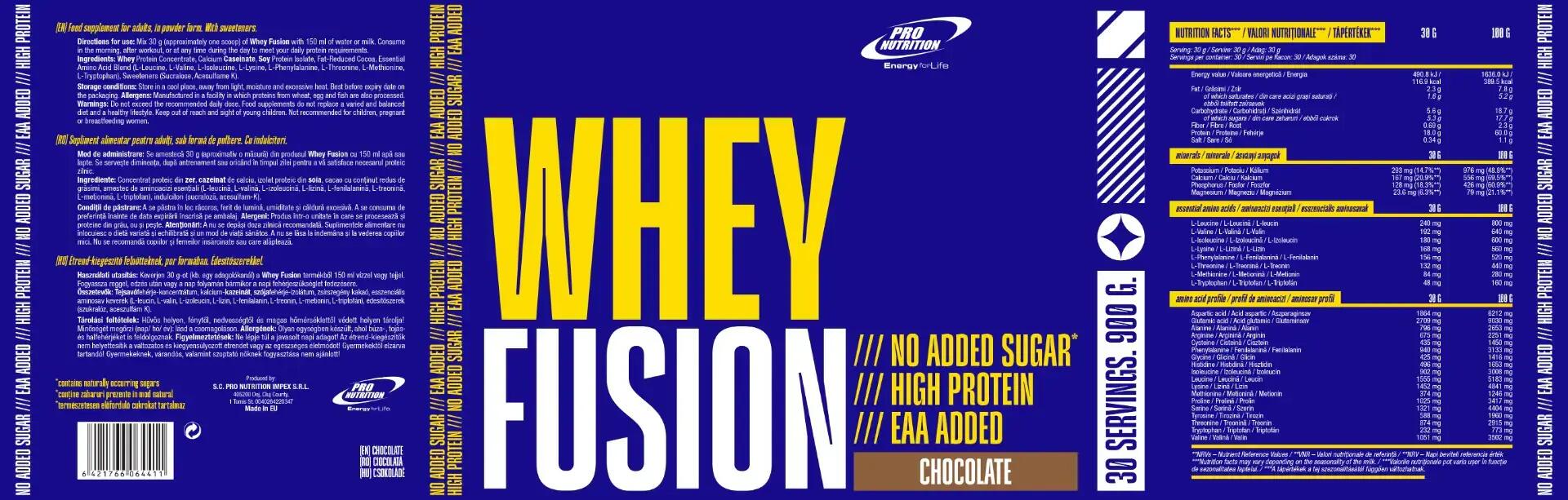 Whey Fusion, Chocolate, 900g 4/4