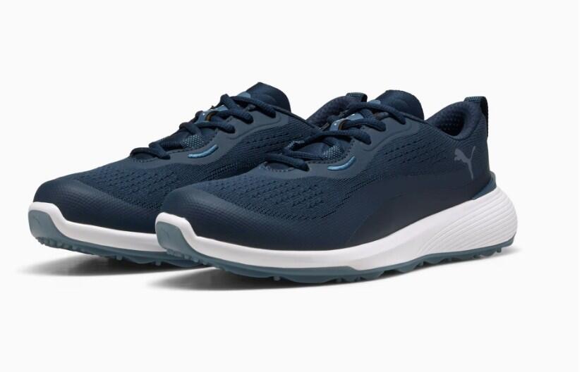 Sapatos de golfe Puma Gruve Sport para mulheres azul marinho 2/4