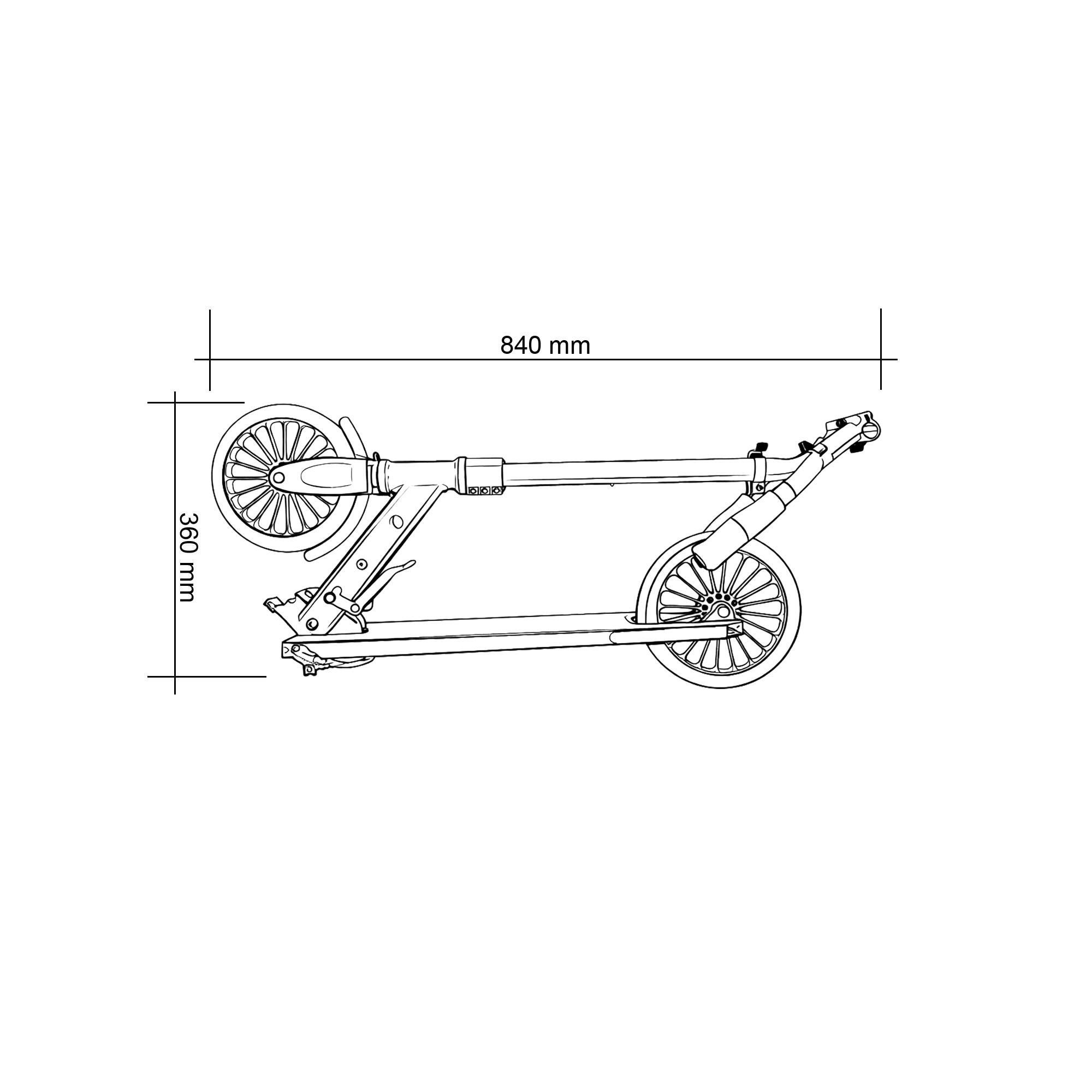 S-200 Scooter Tretroller Cityscooter Kinder Klappbar 200 mm Rollen 3/4
