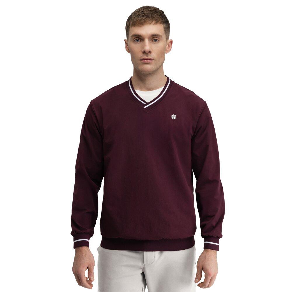 Men Golf 's v-neck windbreaker pullover Stinger Cherry Red
