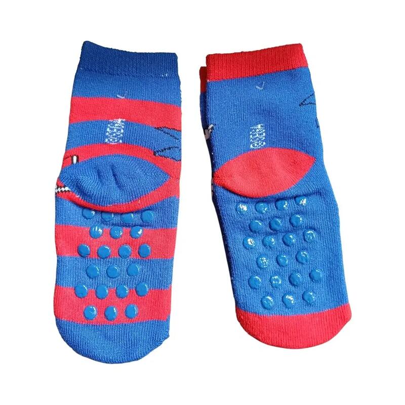 Set 2 perechi șosete ABS, talpă antiderapantă, multicolor, Happy, Sonic