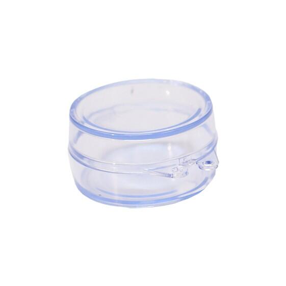 Transparent plastic storage boxes for nose clips, pack of 10