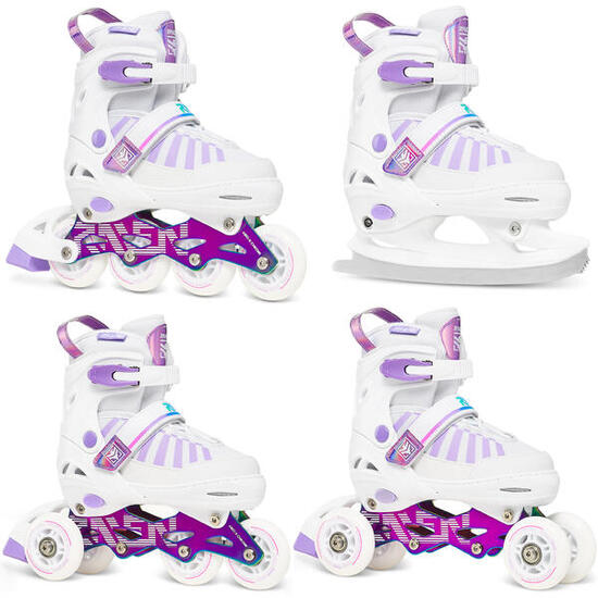 Patines en línea patines de ruedas patines artísticos ajustables 4 en 1 Oxen