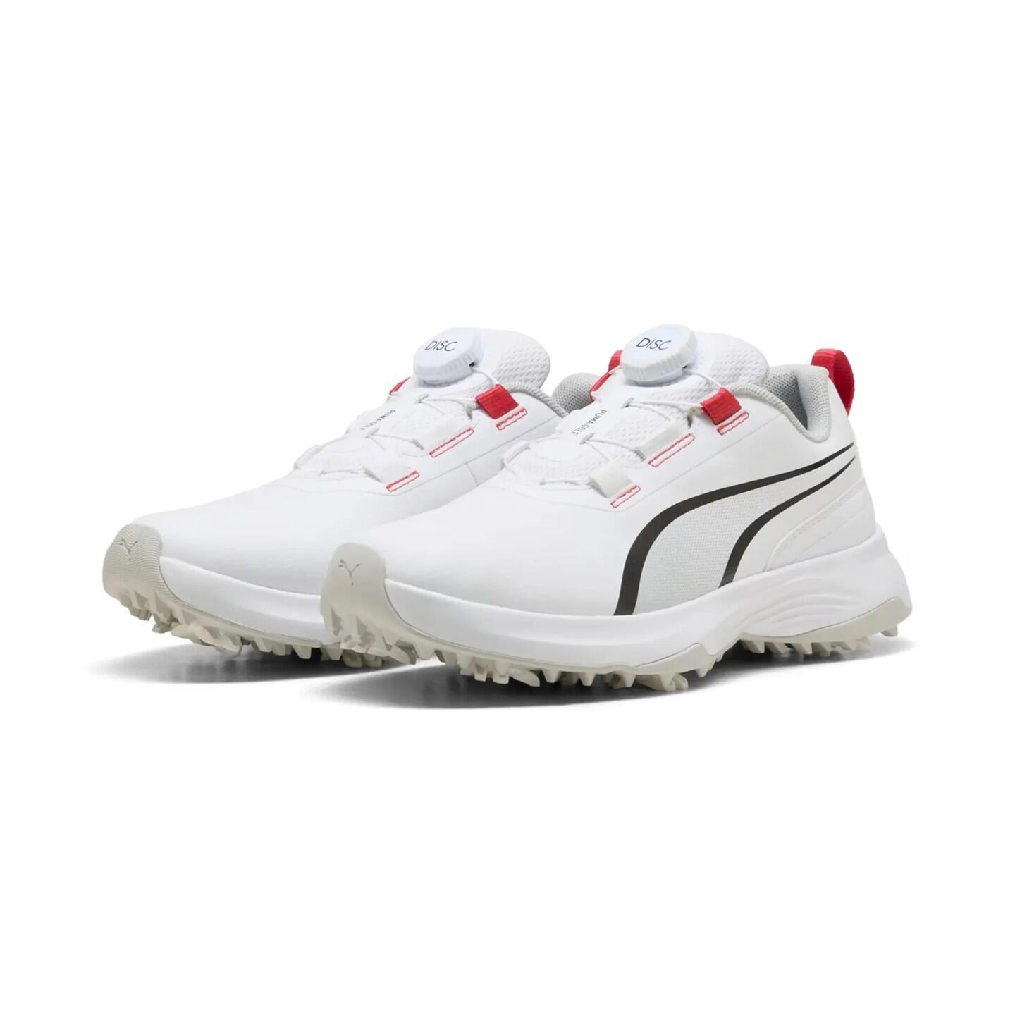 Calçado de golfe Puma PWRAdapt para crianças, branco 3/6