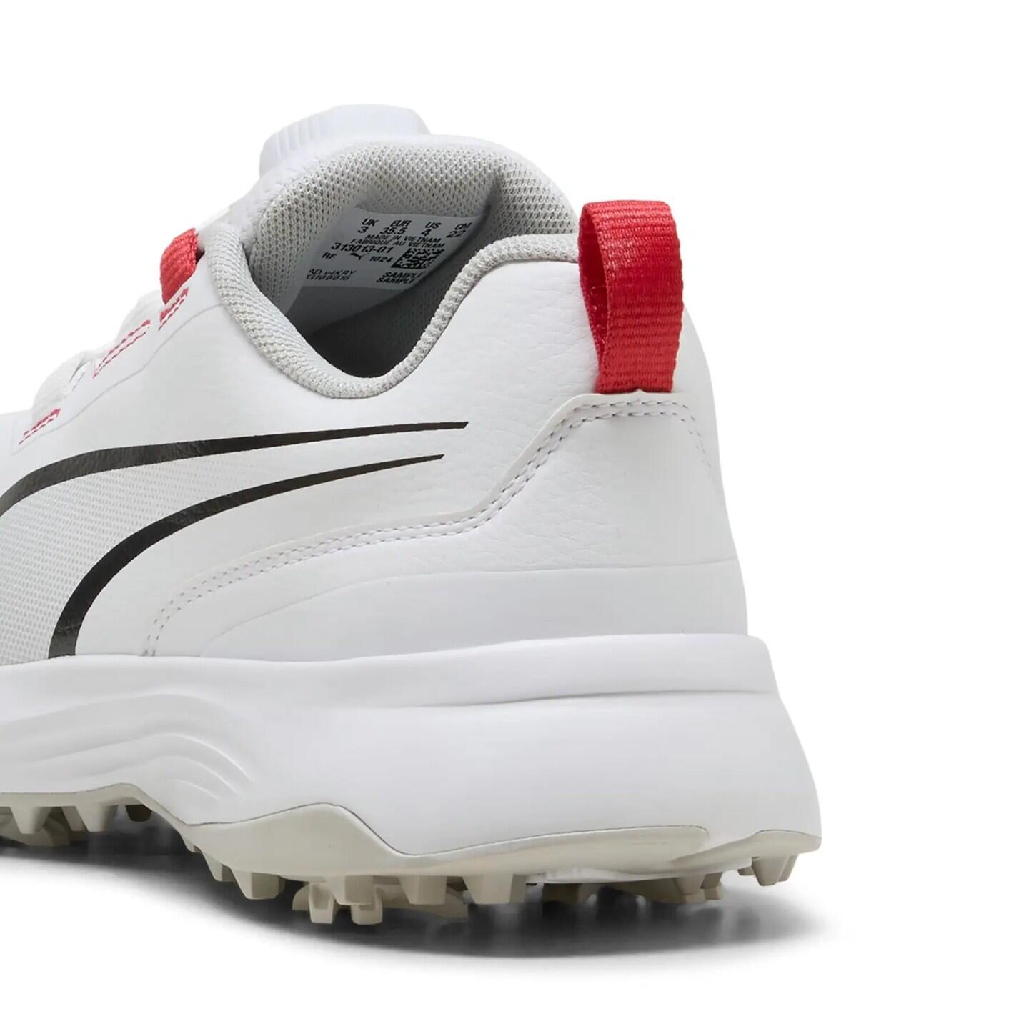 Calçado de golfe Puma PWRAdapt para crianças, branco 6/6