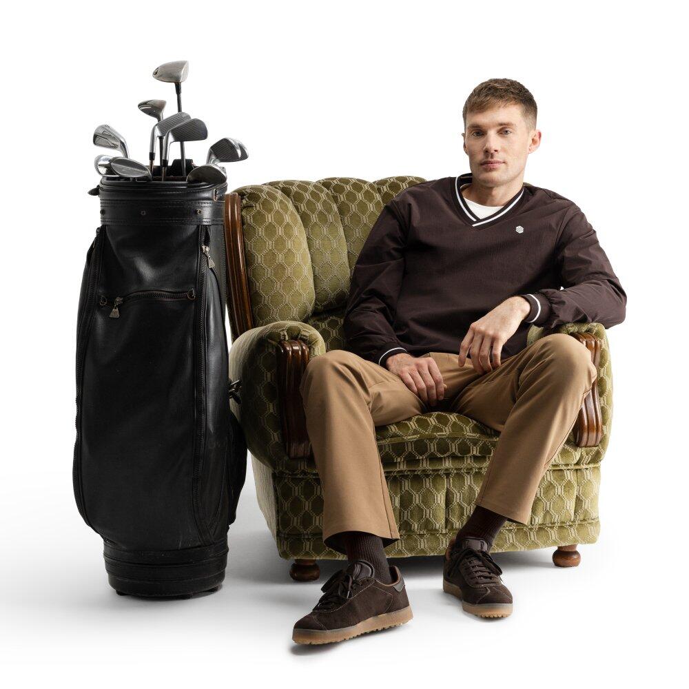 Pullover antivento da golf uomo Stinger Dark Brown Marrone 3/7