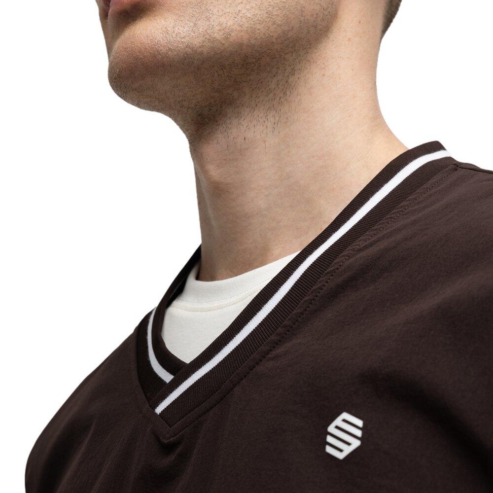 Pullover antivento da golf uomo Stinger Dark Brown Marrone 4/7