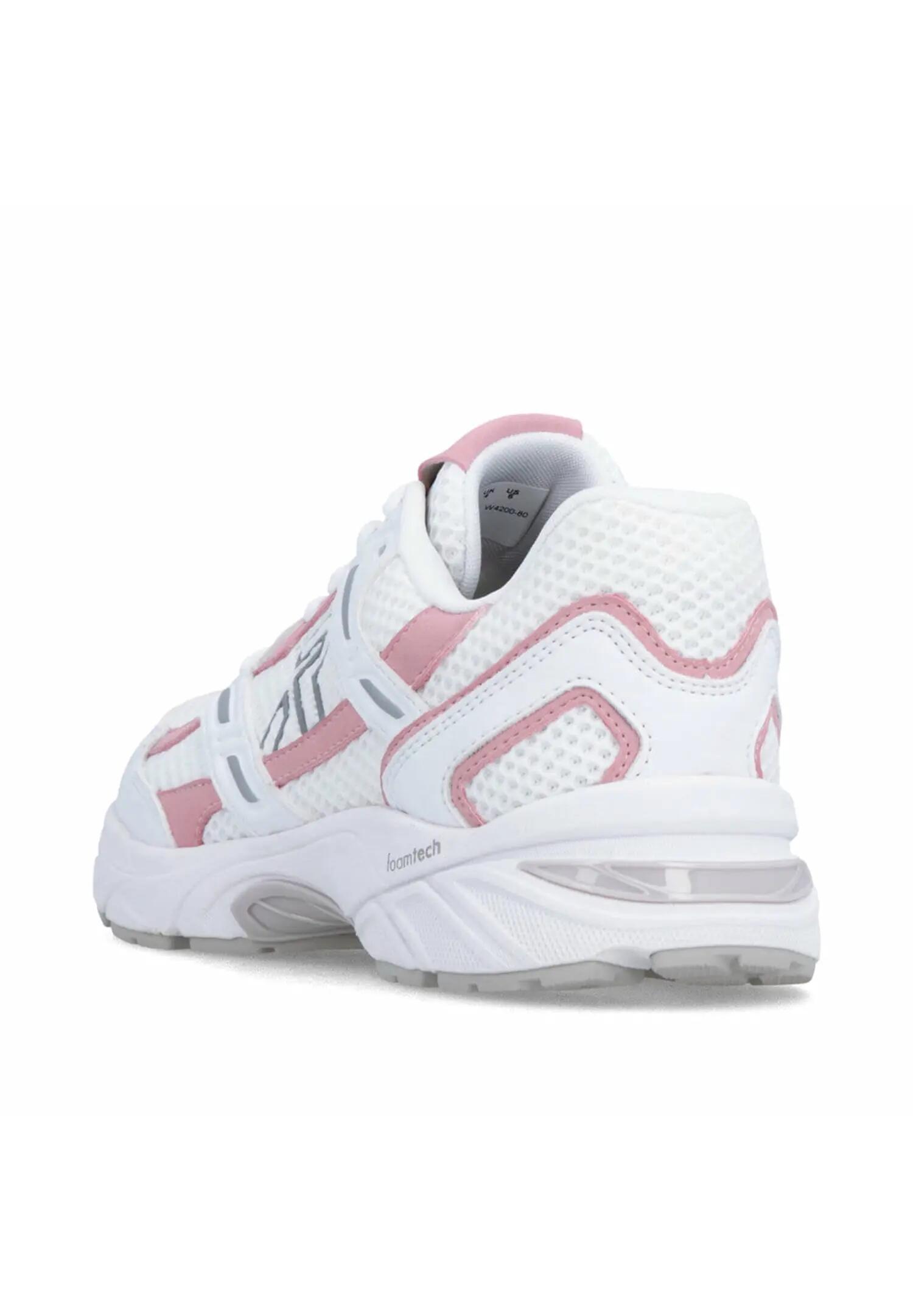 Rieker CAMDEN Damen Sneaker W4200-80 Low Cut Retro Weiß/Rosa 3/5