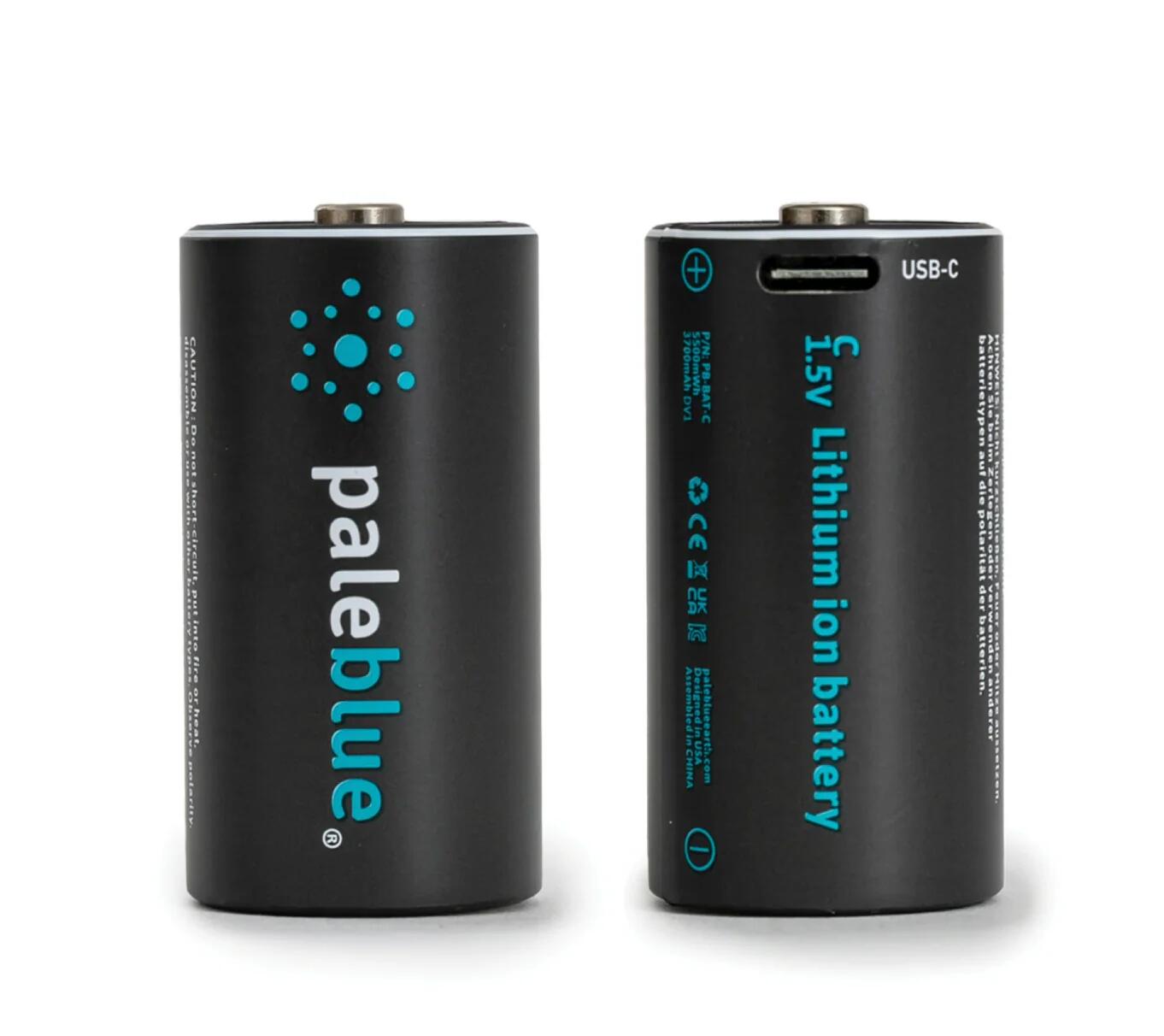 Bateria recarregável Pale Blue LR14 3700 mAh com porta de carregamento USB-C 2/2
