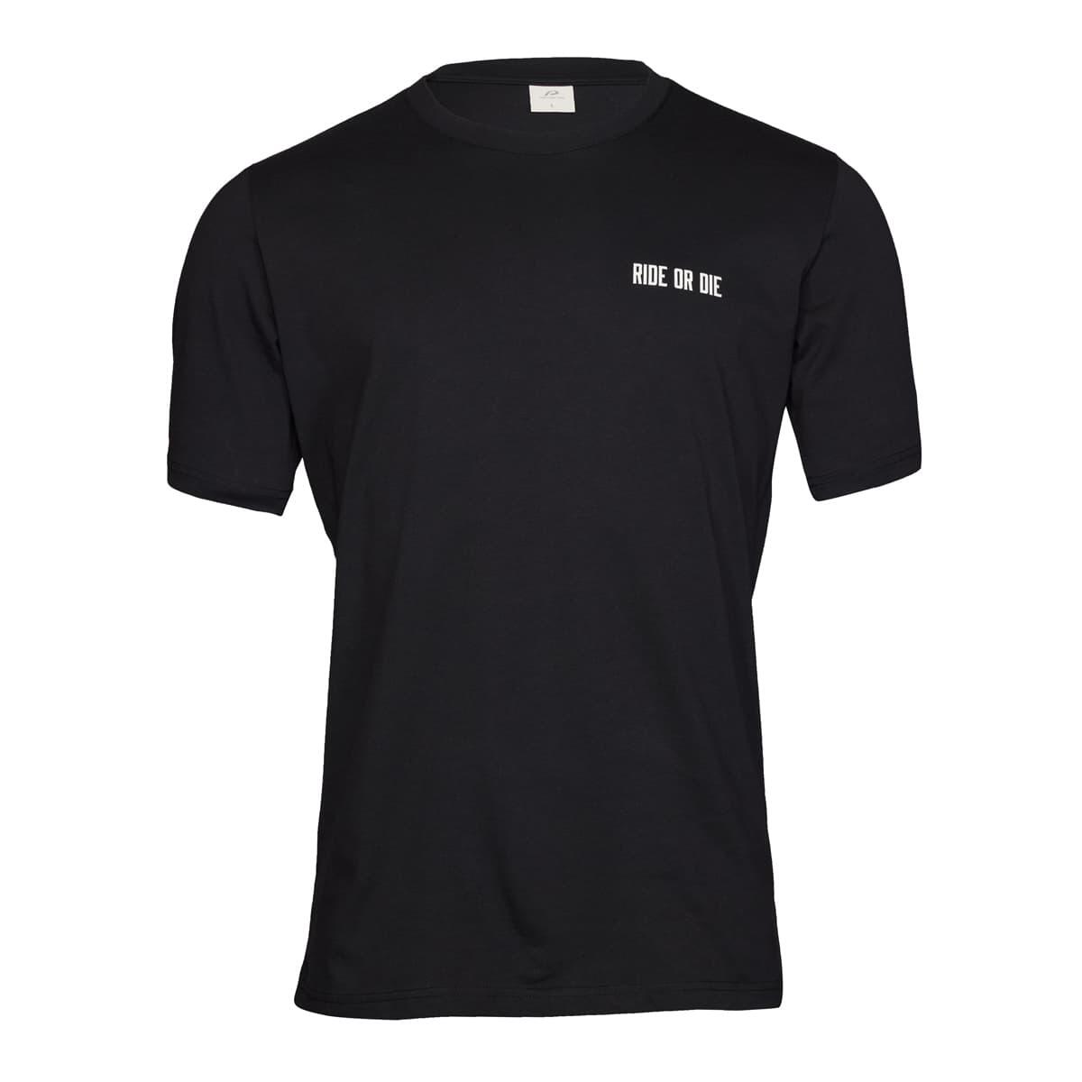 T-shirt bicicleta homem P-Lucky Preto 2/3