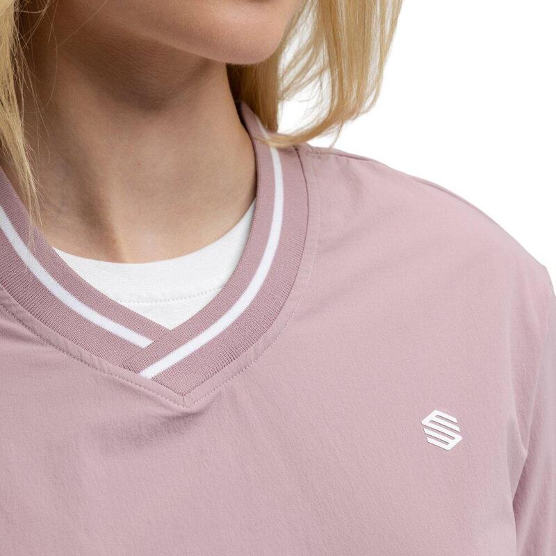 Pulover de cu guler în v pentru femei, model windbreaker Stinger-W Pink Roz