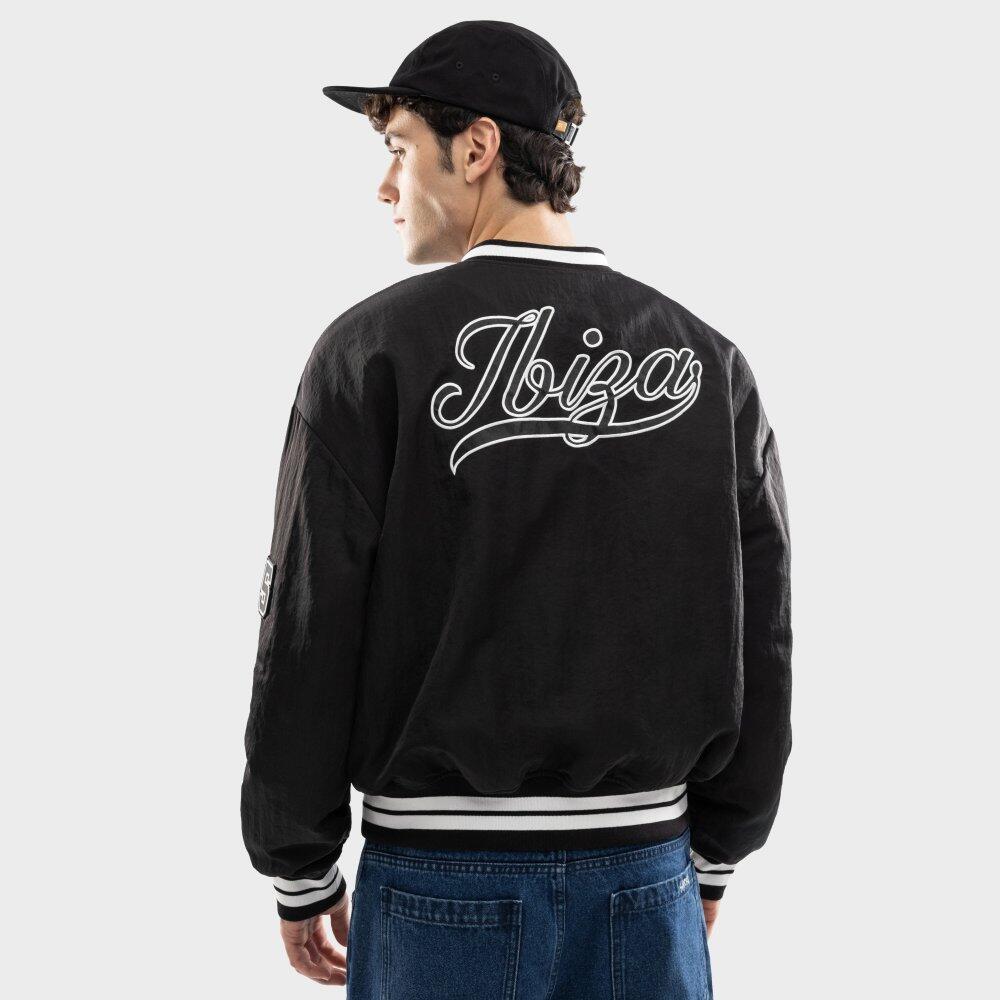 Chaqueta universitaria hombre Ibiza lifestyle IBZ Hoop Black Negro 6/7
