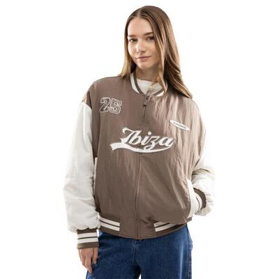 Dames varsity bomberjack ibz hoop brown-w bruin