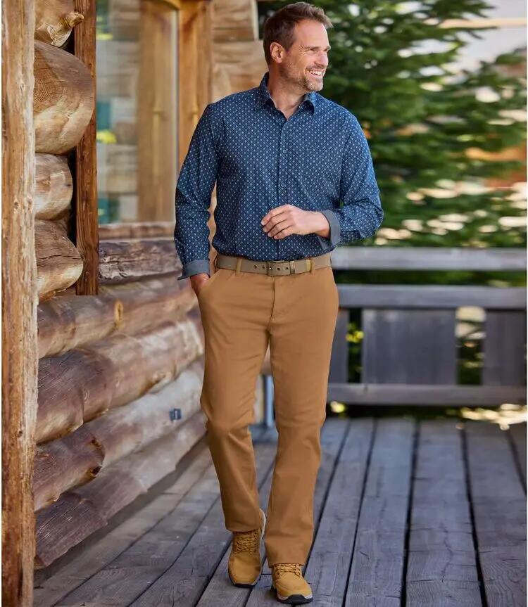 Pantalon Chino Stretch Camel  3/3
