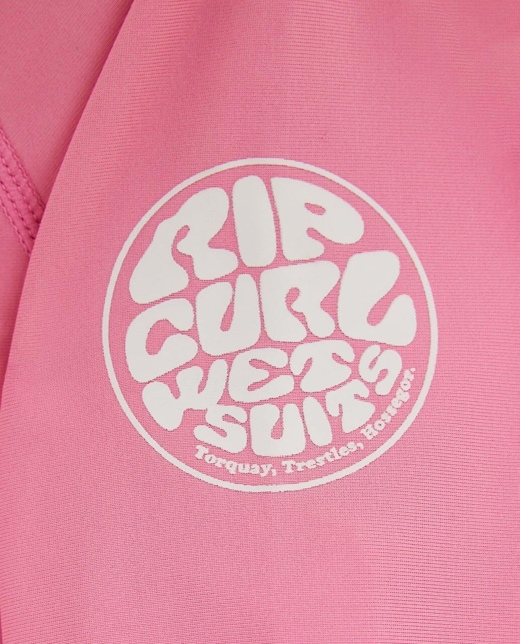 T-shirt anti-UV Fille Classic Surf Long Sleeve Rashvest - Begonia Pink 3/4