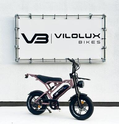 Fatbike v20 mini met voorrek - rose goud - rijklaar geleverd