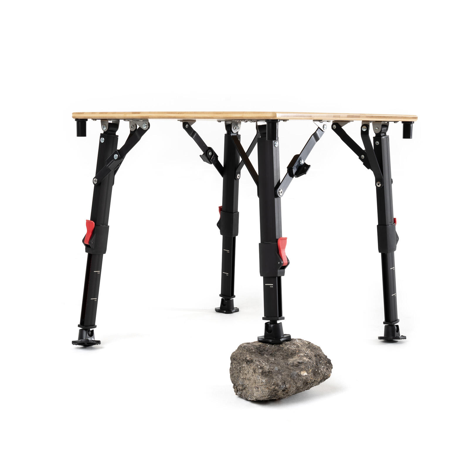 Barny Campingtisch Bambus 45x45 cm – höhenverstellbar 4/7