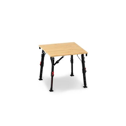 Barny Campingtisch Bambus 45x45 cm – höhenverstellbar