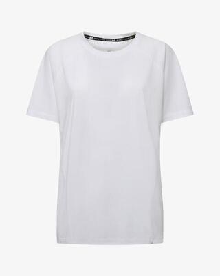 t-shirt bianco da donna in mat. sintetico da fitness