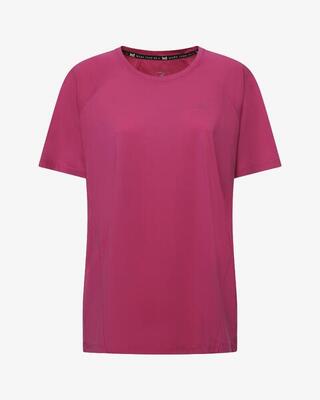 t-shirt bianco da donna in mat. sintetico da fitness