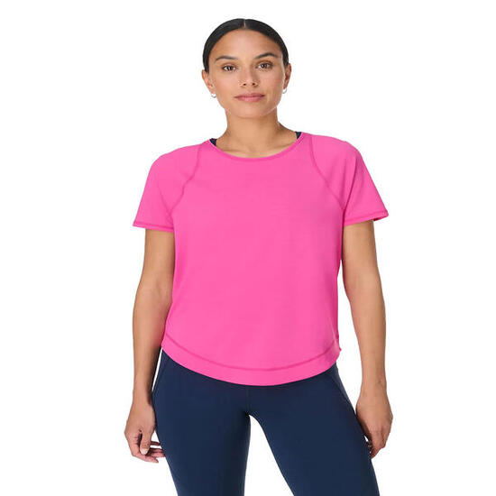 SWEATY BETTY Breathe Easy Mesh T-Shirt FUCHSIA ROZE XS