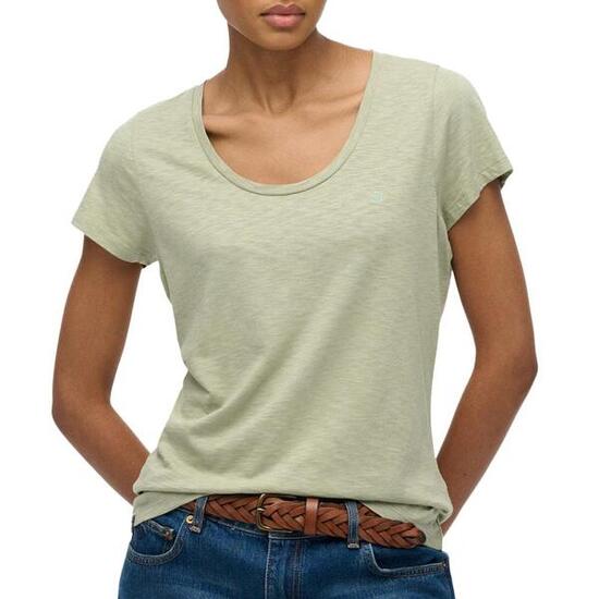 Camiseta Verde Escote Redondo Studios para Mujer Superdry