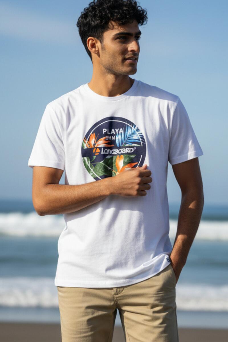 T-shirt homme blanc 1/5