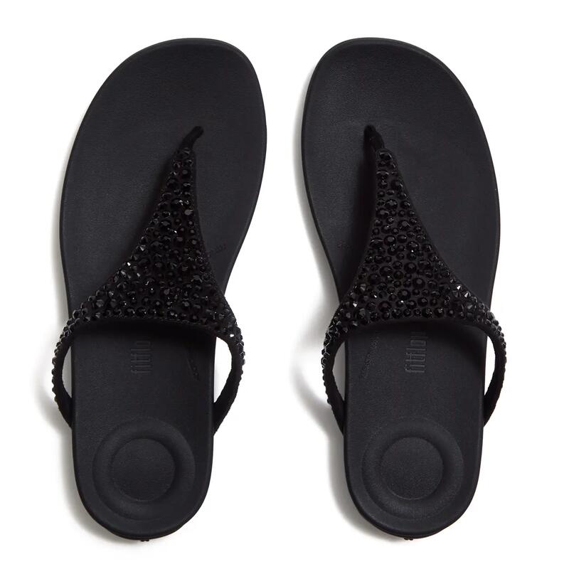 FITFLOP FitFlop Solay Mixed-Crystal Toe-Post Sandals  ZWART 40