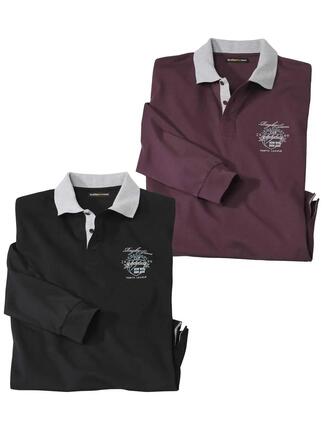 Lot de 2 Polos Jersey Mountain