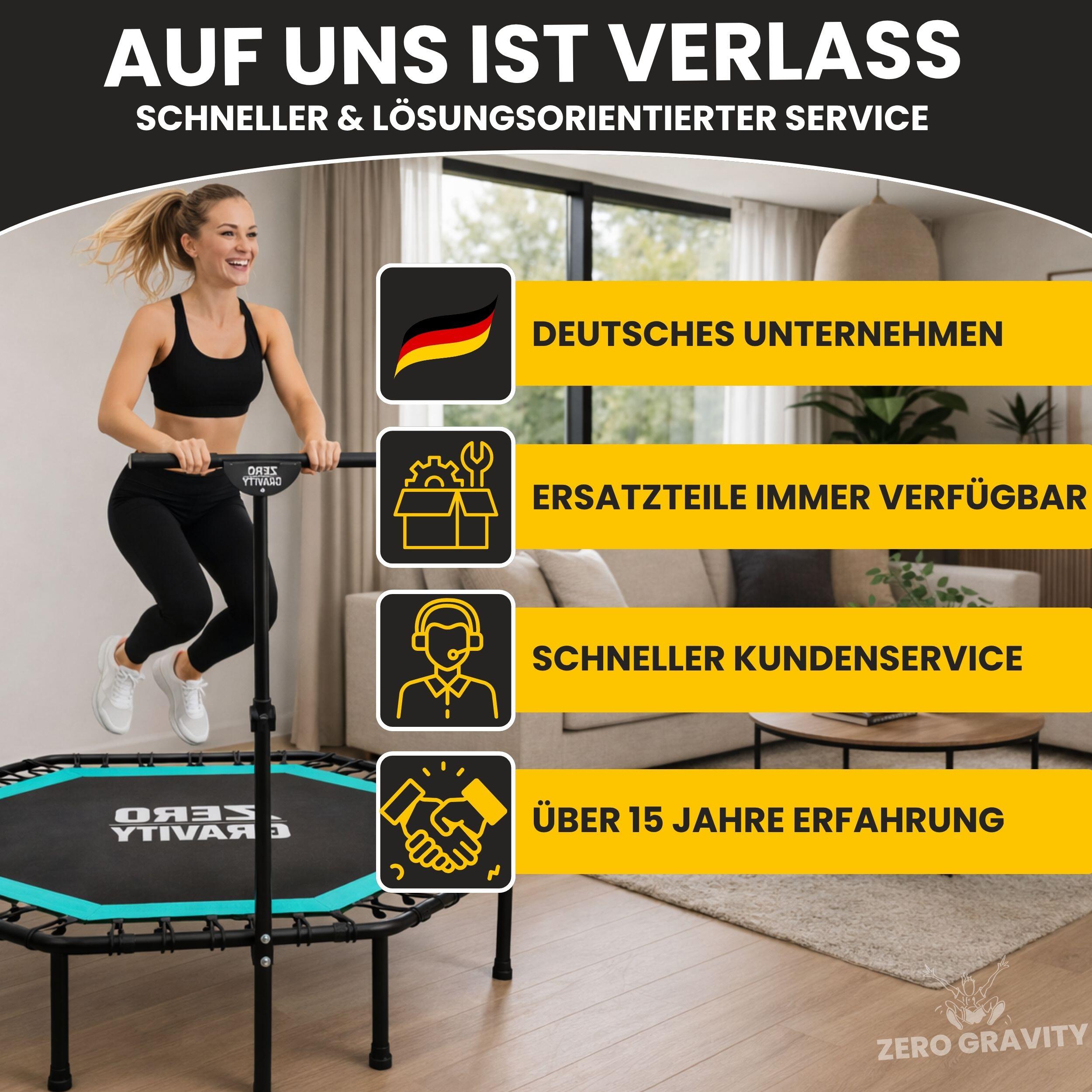 Zero Gravity Fitness Trampolin türkis - Nutzer bis 130kg 6/7